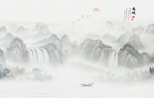 水墨山水风景画