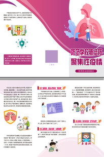 防范学校肺结核聚集性疫情三折页