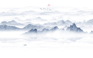 中式水墨画电视背景墙