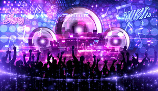 KTV酒吧夜店DJ音乐狂欢背景