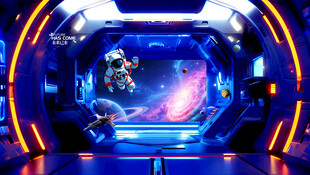 3D立体太空舱背景墙