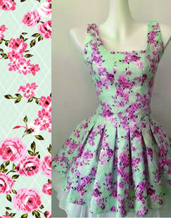 玫瑰花  数码印花  花 