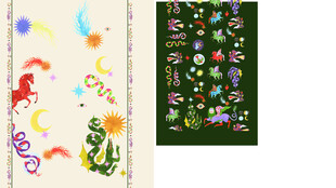 数码印花 大牌定位花