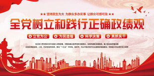 树立正确政绩观宣传画面