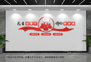 政协民生议事厅文化墙