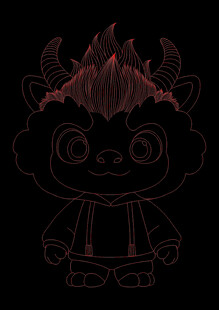 麒麟火焰头卡通形象