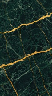 深绿大理石纹中的金色线条