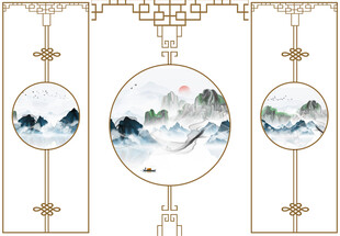 中式山水装饰画典雅意境