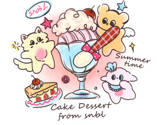 可爱小熊礼物插画