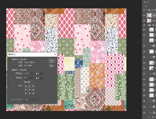 拼接花  数码印花