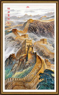 竖幅长城国画