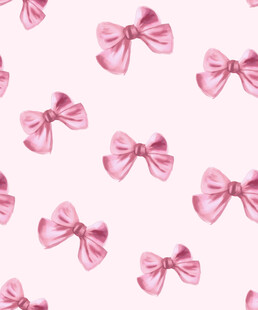 粉色蝴蝶结无缝图案背景