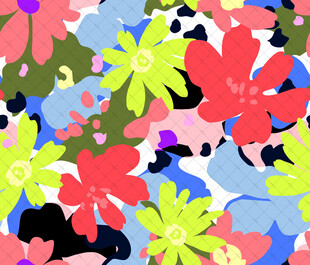多彩花卉图案背景