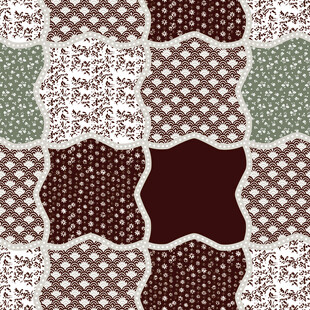 数码印花 方巾花