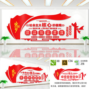 社会主义核心价值观文化墙