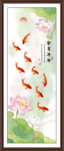 九鱼图玄关画