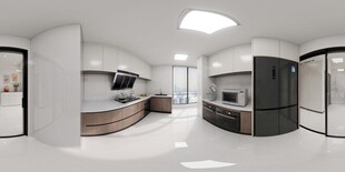 现代简约风开放式厨房空间