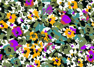 多彩花卉图案背景