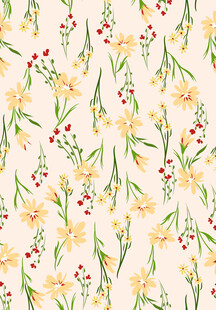 清新花卉无缝图案纹理