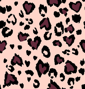 豹纹爱心图案背景纹理