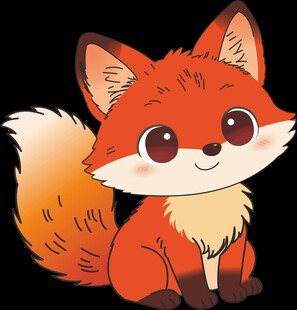 矢量可爱小狐狸可编辑