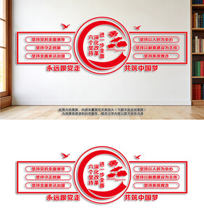 六个坚持党建文化墙