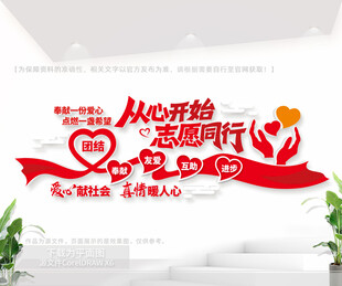 社区志愿者标语文化墙