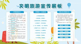 文明旅游宣传展板