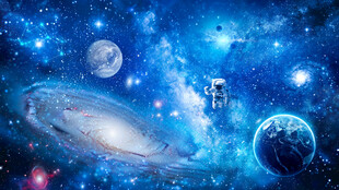 宇宙星空外太空星球银河黑洞背景