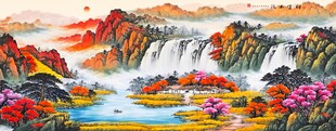 聚宝盆风水画
