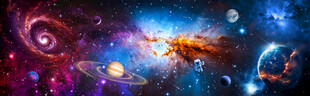 梦幻外太空银河星空宇宙星球背景