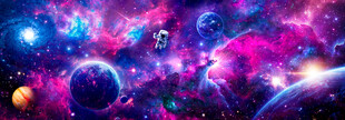 梦幻星空浩瀚宇宙外太空星球背景
