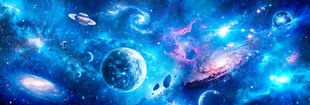 宇宙星空太空星球宇航员黑洞背景