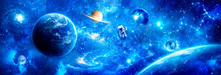 宇宙星空漩涡外太空银河星球背景
