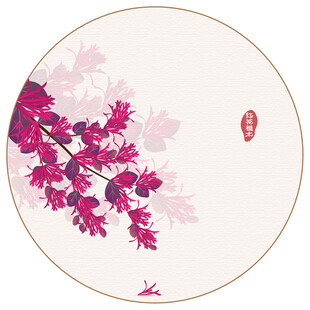 红花檵木矢量插画