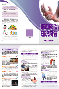 痛风防治知识科普三折页