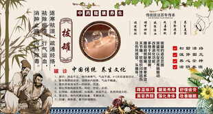 拔罐背景墙