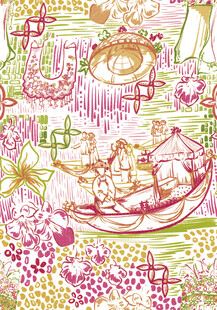 梦幻繁花中的奇幻场景