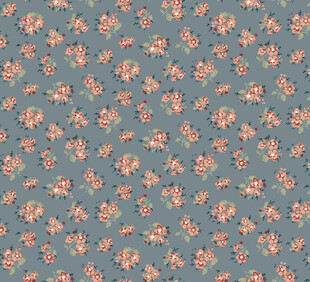 蓝底碎花图案纹理