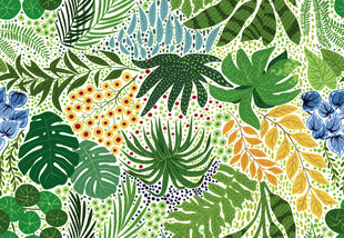 热带植物花卉图案背景