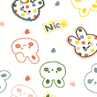 可爱卡通图案背景