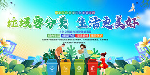 垃圾分类宣传展板背景