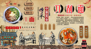 刀削面背景墙