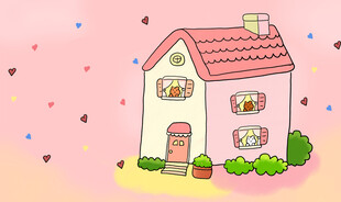 粉色爱心背景图