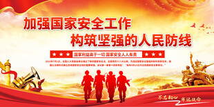 国家安全标语背景展板