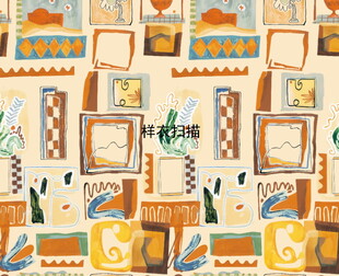 复古多彩图案