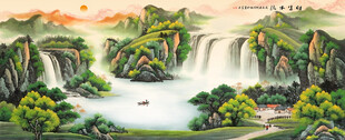 山水国画风景图