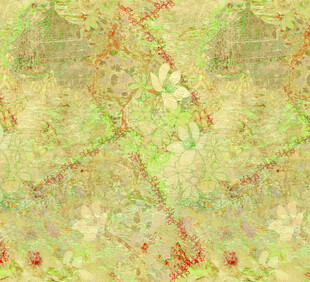 复古风绿色花卉纹理背景