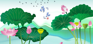 夏日荷塘美景