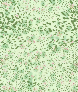 浅绿色豹纹花卉图案背景